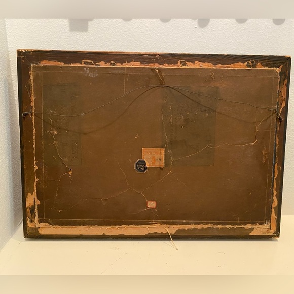 Vintage Borghese Edinburg Express Reverse Glass Framed Painting - Picture 6 of 11